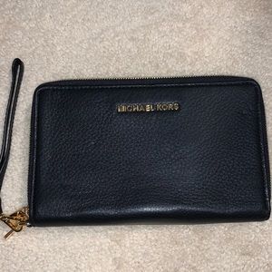 Michael Kors Black Travel Wristlet/Wallet